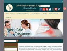 Tablet Screenshot of jointreplacementsurgeryhospitalindia.com